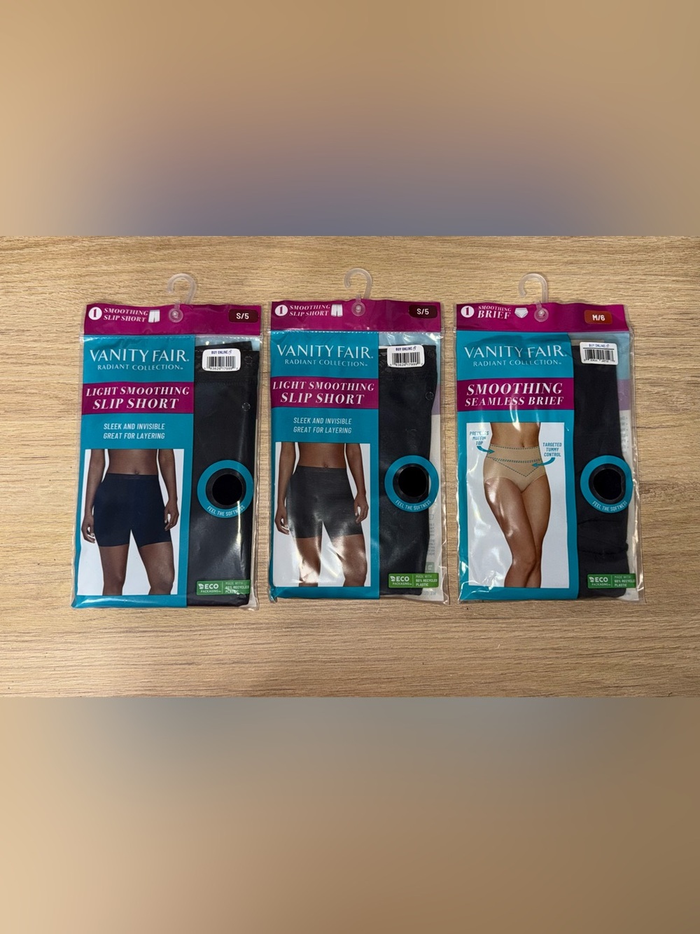 NWT VANITY FAIR Women's Light Smoothing Slip Shorts & Seamless Briefs.(Set 2)5/6